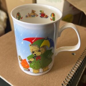 Vintage 1993 Playtime Teddy Rainy Day Mug